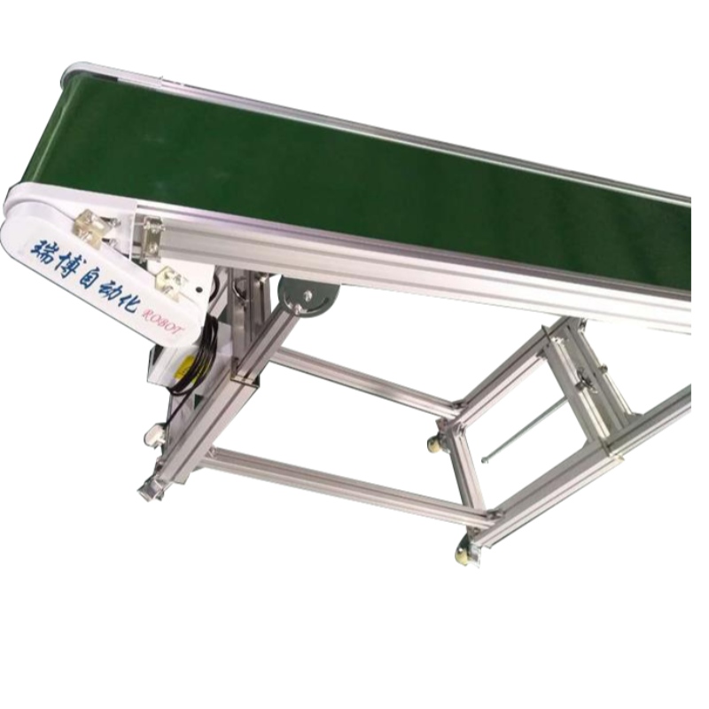 Injection molding machine assembly line aluminum alloy conveyor belt workshop conveyor belt pull line height lifting conveyor